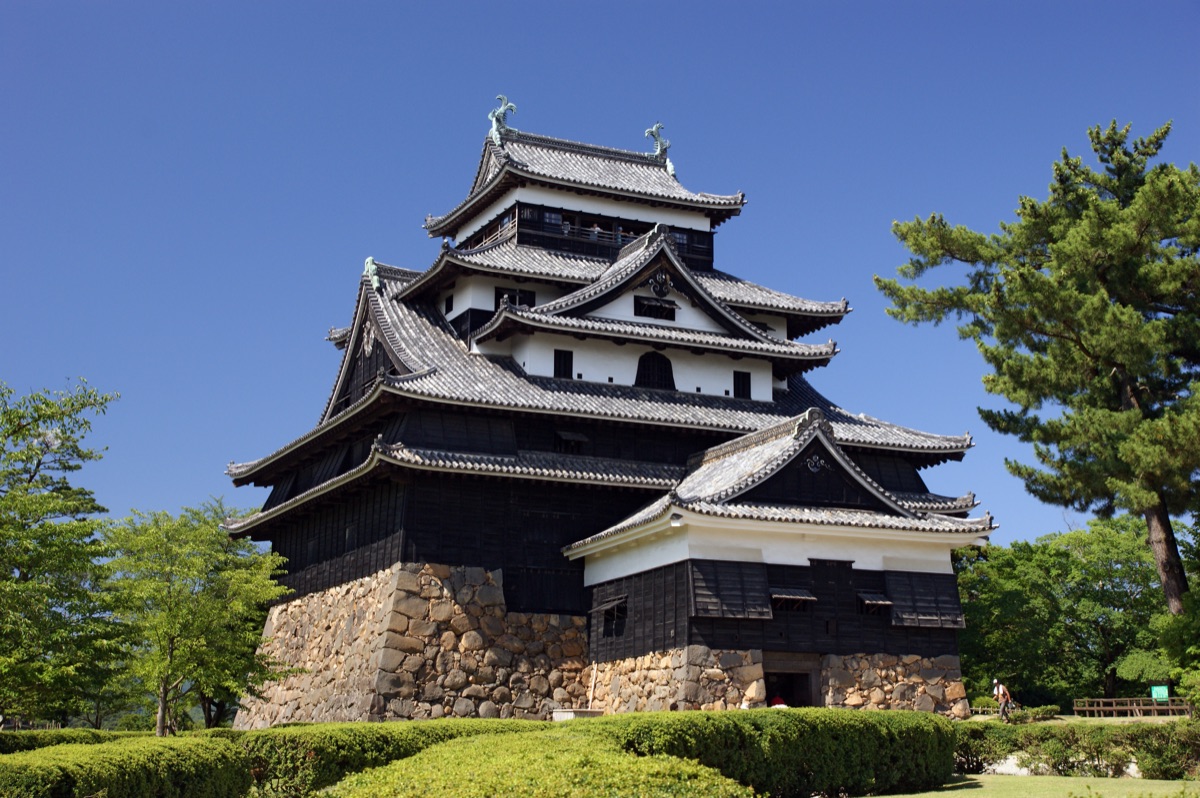 国宝に指定された松江城の天守閣